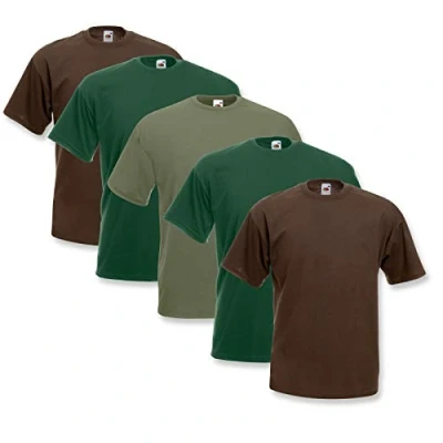 Abbildung von Fruit of the Loom Original T 5 Pack Logo Men&#039;s Shirt