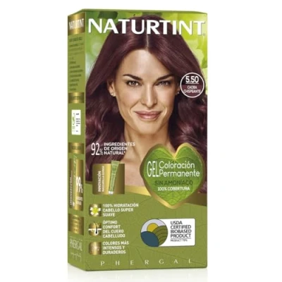 Abbildung von Naturtint Haarfarbe Oohne Ammoniak 5.50 Glänzend Mahagoni Hoher Anteil an natürlichen Inhaltsstoffen 170 ml