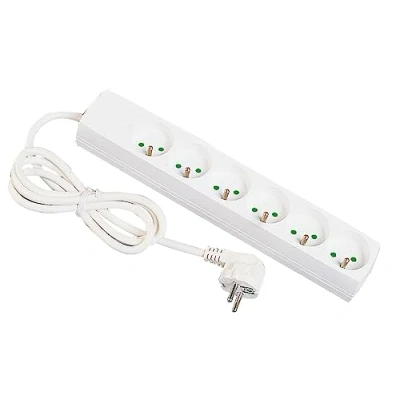 Abbildung von Steckdosenleiste mit 6 Steckdosen, 16 A + Erde, Kabel 1 m