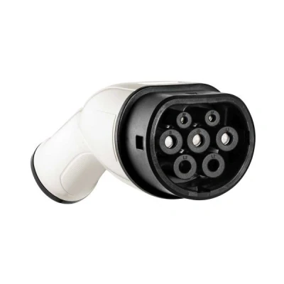Abbildung von Typ2 Stecker Akyga AK SC E14 1 Phase 32A Buchse weiß