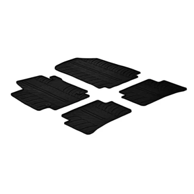 Abbildung von Gledring 0053 Fußmattensatz Gummi vorne und hinten 4 schwarz 750mm 550mm RENAULT: Clio Schrägheck, Captur