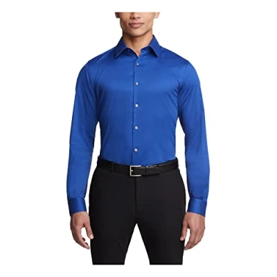 Abbildung von Van Heusen Herren Dress Shirt Slim Fit Flex Collar Stretch Solid Klassisches Hemd, königsblau, 42 cm Hals 91 94 Ärmel