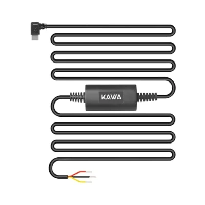 Abbildung von KAWA Dashcam Auto Hardwire Kit, Type C USB 11ft Kit für Dashcam, konvertiert 12V 24V, 24H Parking Monitor Modus, Unterspannungsschutz. Kompatibel mit Mini 3 Tiny Dashcam.