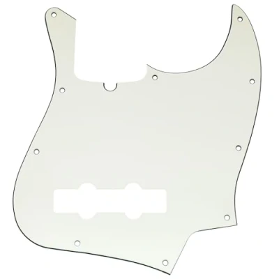 Abbildung von Musiclily Pro 10 Löcher J Bass Pickguard Schlagbrett für 4 Saiter American Jazz Bass, 3 lagig Pergament