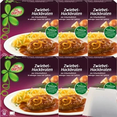 Abbildung von Du darfst Menü Zwiebelhackbraten 6er Pack (6x375g Packung) + usy Block