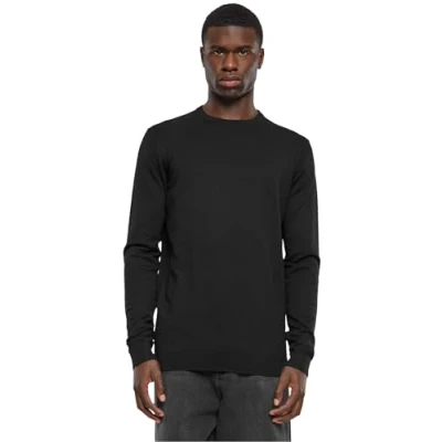 Abbildung von Urban Classics Crewneck Strickpullover, Herren, Größe: Medium, Black