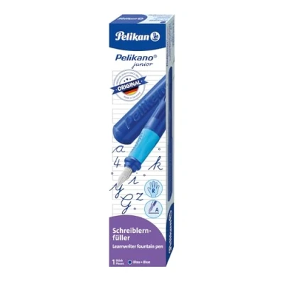 Abbildung von Pelikan Füller Pelikano Junior, Schreiblernfüller für Rechtshänder, Blau, Feder A, 824811