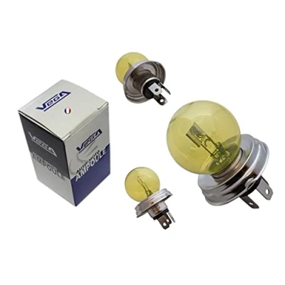 Abbildung von VEGA Halogenlampe, 12 V, R2, CE, europäischer Code, 45 W/35 W, P45t, 1 Stück, Gelb