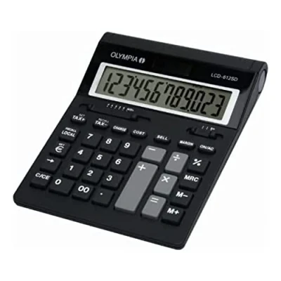 Abbildung von Olympia Taschenrechner LCD 612 SD, schwarz, 612SD