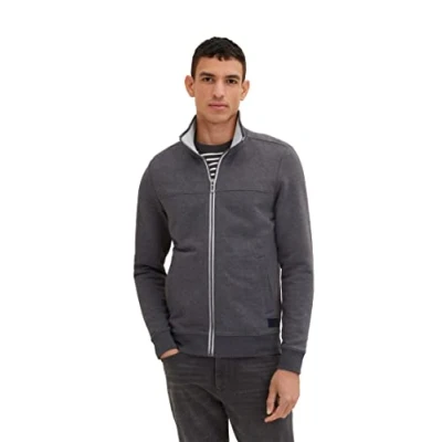 Abbildung von TOM Tailor Sweatjacke, Herren, Größe: XL, Dark grey melange