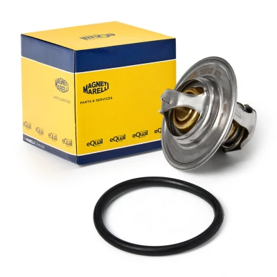 Abbildung von MAGNETI MARELLI 352317101270 Kühlwasserthermostat 87 mit Dichtung VOLKSWAGEN: Golf 5 Schrägheck, Touran I, Passat B5 GP Variant, AUDI: A3 Schrägheck
