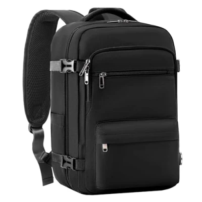 Abbildung von COOLIFE Handgepäck Rucksack für Ryanair 40x20x25 Reiserucksack Flugzeug 20L Klein Kabinengröße Tasche mit Laptopfach Weekender Kurze Trip (Schwarz, 40x25x20cm)