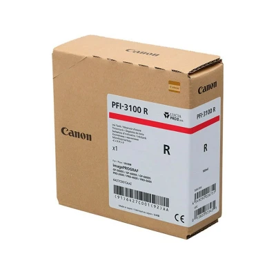 Abbildung von Original Canon PFI 3100R Druckerpatrone (6427C001) Rot · Tintenpatrone von