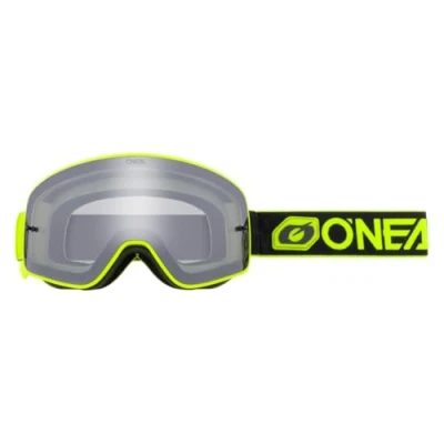 Abbildung von O&#039;NEAL Fahrrad &amp; Motocross Brille MX MTB DH FR Downhill Freeride Verstellbares Band, optimaler Komfort, perfekte Belüftung B 50 Goggle Unisex Schwarz Neon Gelb verspiegelt One Size