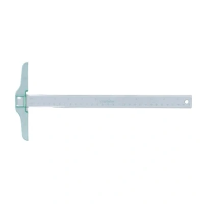 Abbildung von Craftelier 30 cm (12&quot;) T formige Lineal Grundlegendes Werkzeug für Scrapbooking und BastelProjekte Maße in Zentimetern Zoll Aus Kunststoff Türkis Transparente Farbe