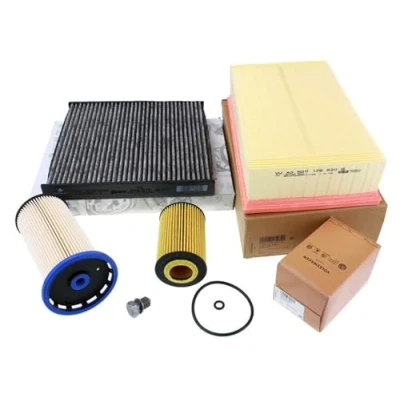 Abbildung von Original Inspektionspaket TDI Filter 1.6L 2.0L Diesel Motor kompatibel mit A3 8V Golf 7 Sportsvan + Sportback Leon 5F Octavia 5E SuperB 3V