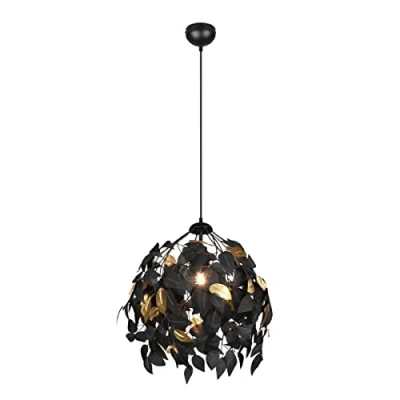 Abbildung von TRIO Leuchten Kronleuchter Leavy, ohne Leuchtmittel, warmweiß kaltweiß, Hängelampe Blatt Design, Pendelleuchte exkl 1xE27 max 28W