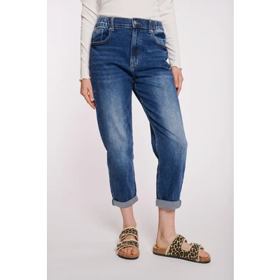 Abbildung von Hailys Damen High Waist Ankle Mom Jeans Mi44rell knöchellange Jeanshose KAX 2102057 1A Dblue XS
