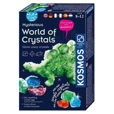 Abbildung von KOSMOS 616571 Fun Science Geheimnisvolle Kristallwelt mehrsprachige Version (DE, EN, FR, IT, ES, NL) Verrückte Kristall Objekte selbst züchten, Experimentierset für Kinder