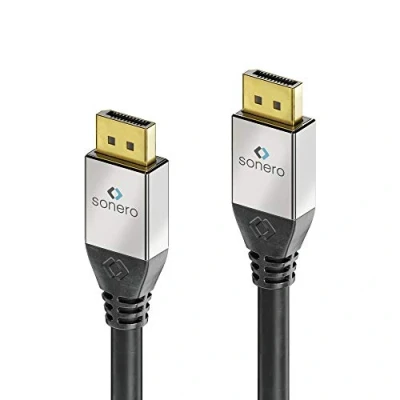 Abbildung von Sonero DisplayPort Kabel Premium, 3 m, Stecker/Stecker, 4K, schwa