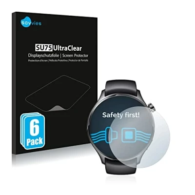 Abbildung von Savvies 6 Stück Schutzfolie für Xiaomi Watch S1 Pro Displayschutz Folie Ultra Transparent