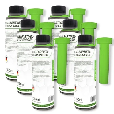 Abbildung von Flotex® Effizienter Dieselpartikelfilter Reiniger 6 x 250ml Diesel Additiv für alle Dieselmotoren als Zusatz zur einfachen Anwendung
