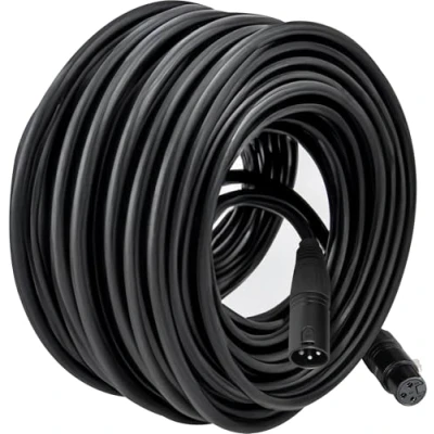 Abbildung von Pronomic XFXM 50 Mikrofonkabel (50 m Länge, XLR female 3 pol &gt; male pol, Stecker handgelötet, säure und ölfest, Spannzangen Zugentlastung) schwarz