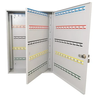 Abbildung von LEOMAR Schlüsselschrank, Schlüsselkasten mit 200 Haken, Schlüsselbox aus Stahlblech, Festen Hakenleisten, Organizer zur Wandbefestigung, Abschließbar, Montagematerial, 12 x 39 52 cm
