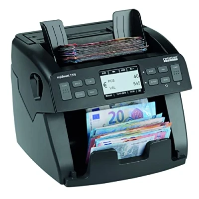 Abbildung von ratiotec Banknotenzählmaschine rapidcount T 575 Stück und Wertzähler mit umfangreicher Echtheitsprüfung für mittlere Zählvolumen