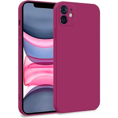 Abbildung von MyGadget Hülle für iPhone 11 Zweilagige Handyhülle mit Kameraschutz Cover Innenfutter &amp; Silikon außen Wein Rot