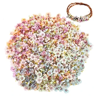 Abbildung von HCRXVV Künstliche Blumen 120pcs Mini Kunstblüten streudeko Deko,Blüten Streudeko,Gänseblümchen Blütenköpfe für Haarschmuck,Hochzeitsdeko deko tauben Aesthetic tortendeko