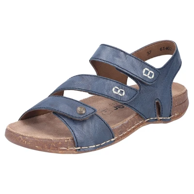 Abbildung von Rieker Riemchen Riemensandalette, Damen, Größe: 39, Blau Schuhe