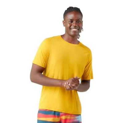 Abbildung von Smartwool Active Ultralite Short Sleeve Sport Tshirt, Herren, Größe: Small, Honey gold