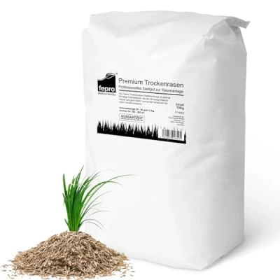 Abbildung von 20 kg Rasensamen trockenresistent dürreresistent für Trockenrasen &amp; Schattenrasen Samen Grassamen schnellkeimend, 800m², ideal Neuansaat und Nachsaat, Rasensaat
