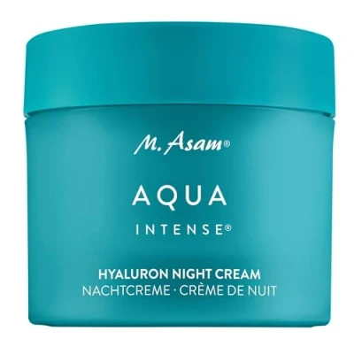 Abbildung von M. Asam AQUA INTENSE Nachtcreme (100ml) Hyaluron Gesichtscreme für intensive Feuchtigkeit, Parfümfrei &amp; Regenerierend, Skincare mit Silicium Pflanzenölen Geschmeidige Haut