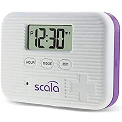 Abbildung von scala Pillenbox Timer 6 Fach,5 Alarmzeiten weiß