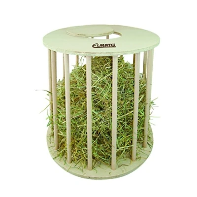 Abbildung von Elmato Futterspender 12809 Mega Heutrommel stehende Heuraufe Futterspender, 30cm