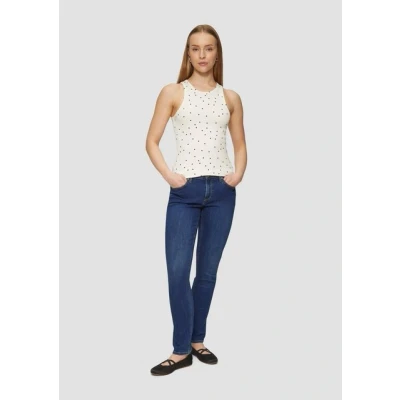 Abbildung von QS Jeans Slim Fit, Damen, Größe: 44x30, Dunkelblau