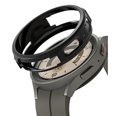 Abbildung von Ringke Air Sports Kompatibel mit Samsung Galaxy Watch 5 Pro Hülle [45mm] Flexible Leichte TPU Robuste Kratzfeste Schutzhülle Schwarz