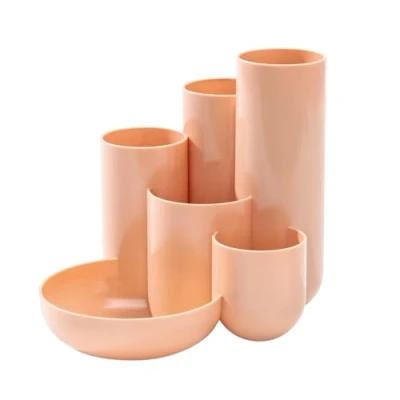 Abbildung von HAN Schreibtischköcher CAMPUS mit 5 Röhren und 1 Kleinteile Schale, 17480 881, pastellorange