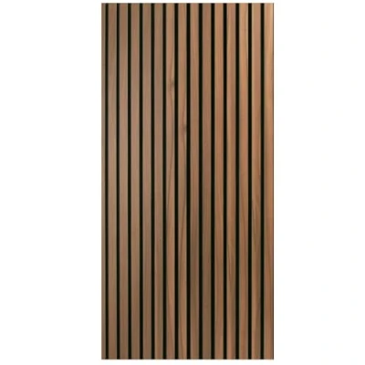 Abbildung von Art3d Akustikpaneele 60 x 120 cm MDF 4 Holz Akustikplatten 3D Wandpaneele Wand Decke schallabsorbierende Lamellenverkleidung 2 dick Walnuss 2,88㎡