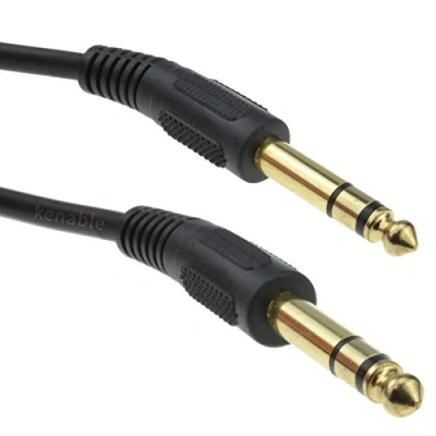 Abbildung von Profi 6,35 mm Klinkenstecker Stecker Zum Stereo Kabel Vergoldeten 3 m [3 Meter/3m]