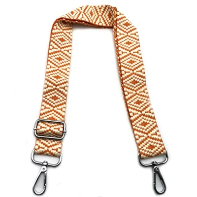 Abbildung von Taschengurte zum Wechseln Orange, Verstellbarer Schultergurt für Taschen, Taschengurt Breit Karabiner Silber 3.8cm, Stoff Umhängegurt Schulterriemen Damen Taschen DIY, #2