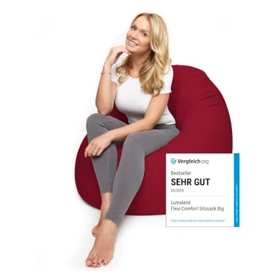 Abbildung von Lumaland Sitzsack Flexi Comfort, Bodenkissen Lounge 250l &amp; 300l Bean Bag