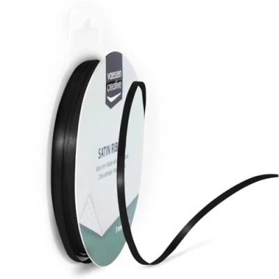 Abbildung von Vaessen Creative Satinband 3mmx10m Schwarz