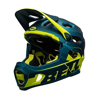 Abbildung von Bell Unisex Erwachsene Super DH Mips Fahrradhelm MTB, matte/gloss blue/hi viz, M 55 59cm