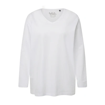 Abbildung von Ulla Popken Basicv Strickpullover, Damen, Größe: 46/48, Snow white