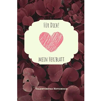 Abbildung von FÜR DICH! MEIN HERZBLATT: A5 Notizbuch LINIERT LIEBLINGSMENSCH GESCHENKE PÄRCHEN FREUNDIN FREUNDSCHAFT FREUNDINNENBUCH VALENTINSTAG GESCHENKIDEE PÄRCHENBUCH