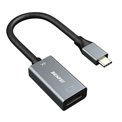 Abbildung von BENFEI USB C auf HDMI Adapter(4K@60Hz 2K@144Hz) [Nylongeflocht&amp;Aluminum Alloy], Typ [Thunderbolt 3/4] zu Konverter für iPhone 15 Pro/Max MacBook Pro/Air 2023 iPad Pro iMac S23 XPS 17 usw