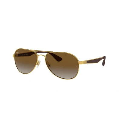 Abbildung von Ray Ban Herren 0RB3549 001/T5 58 Sonnenbrille, Gold (Gold/Clear Gradient Green)